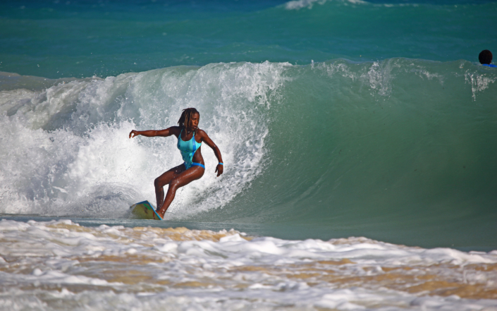 Surfing woman – Cabo Verde